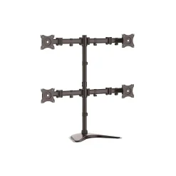 StarTech Quad Monitor Stand, Steel, for VESA Mount Monitors, Adjustable, Up to 27", Black (ARMBARQUAD)* Monitor Mounts & Stands