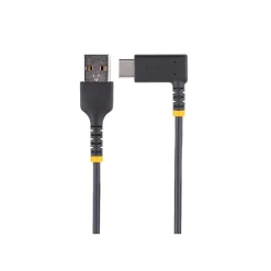 StarTech USB-A to USB-C Charging Cable Right Angle, 1ft, Black (R2ACR-30C-USB-CABLE)