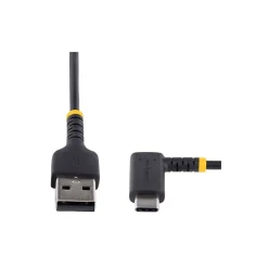 StarTech USB-A to USB-C Charging Cable Right Angle, 1ft, Black (R2ACR-30C-USB-CABLE)