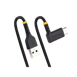 StarTech USB-A to USB-C Charging Cable Right Angle, 1ft, Black (R2ACR-30C-USB-CABLE)