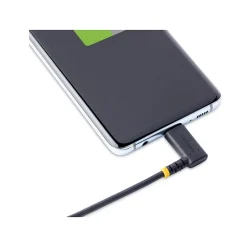 StarTech USB-A to USB-C Charging Cable Right Angle, 1ft, Black (R2ACR-30C-USB-CABLE)