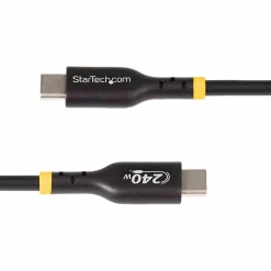 StarTech USB-C to USB-C Charging Cable, 6 ft., Black (USB2EPR6F)