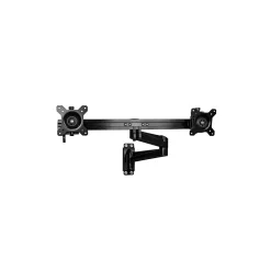 StarTech Wall Mount Dual Monitor Arm, Steel Adjustable, Up to 24", Black (ARMDUALWALL)* Ergonomic Monitor & Laptop Stands