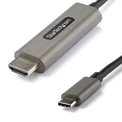 Hdmi Cables<StarTech .com 6.6ft USB-C to HDMI Cable Adapter, 4K 60Hz Audio/Video Cord, Male to Male, Black (CDP2HDMM2MH)
