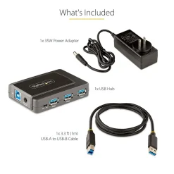 Usb Hubs<StarTech .com 7-Port USB 3.0 5Gbps Hub, Black (5G7AS-USB-A-HUB)