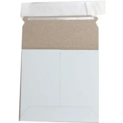 JAM Paper Stay-Flat Photo Mailer Stiff Envelopes with Self-Adhesive Closure, 6 x 6, White, Sold Individually (73286)* Corrugated Mailers