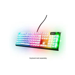 SteelSeries PrismCaps Universal Double Shot PBT Gaming Keycaps, White (60203)* Keyboards