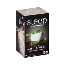 Tea<Steep English Breakfast Tea Bags, 20/Box (17701)