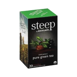 Tea<Steep Green Tea Bags, 20/Box (17703)