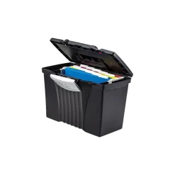 Storex File Storage Box with Organizer Lid, Letter/Legal Size, Black (61510U01C) Sale