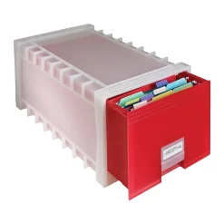 Storex Plastic Drawer, Letter/Legal Size, Red (61105U01C) Online