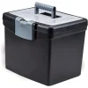 Storex Portable File Storage Box, Letter, Black (STX61502U01C) Sale