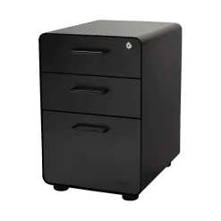Clearance Stow 3-Drawer File Cabinet, Black File Cabinets