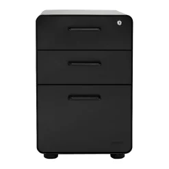 Clearance Stow 3-Drawer File Cabinet, Black File Cabinets