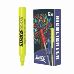 Stride Brite Tank Highlighter, Chisel Tip, Yellow, 12/Box (42005) Hot