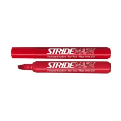 Stride Mark Tank Permanent Marker, Chisel Tip, Ink, 12/Box (22003) Red Outlet