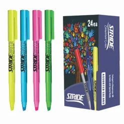 Stride Brite Stick Highlighters, Chisel Tip, Assorted Colors, 24/Pack (47024) Best