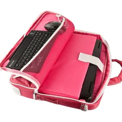 Vangoddy SumacLife 14 Inch Business Messenger Briefcase Laptop Case, Pink (PT_NBKLEA734_W1)