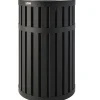 Suncast Commercial Steel Trash Can, 45 Gallon, Black (MTCRND4500)