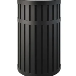 Suncast Commercial Steel Trash Can, 45 Gallon, Black (MTCRND4500)