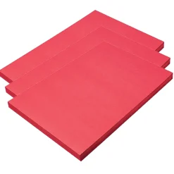 Clearance 12" x 18" Construction Paper, Holiday Red, 100 Sheets/Pack, 3 Packs/Bundle (PAC9908-3) Construction Paper