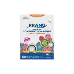 9"W x 12"L Medium Weight Construction Paper, White, 50 Sheets/Pack (9203) Construction Paper