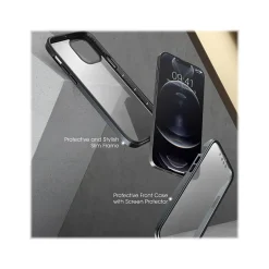 Cell Phone Cases<SUPCASE Unicorn Beetle Black Edge with Screen Protector Case for iPhone 13 Pro Max (SUP-iPhone2021-6.7-EdgePro-SP-Black)