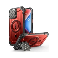 Cell Phone Cases<SUPCASE Unicorn Beetle MAG XT MagSafe Rugged Case for iPhone 15 Pro Max, Shock-Absorbing, Metallic Red (SPH23MX67MGXTRD)