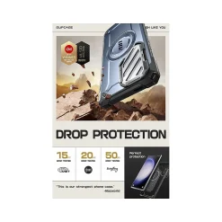 Cell Phone Cases<SUPCASE Unicorn Beetle MAG XT MagSafe Bumper Case for Samsung Galaxy S24 Ultra, Shock Absorbing, Metallic Blue (GXYS24U5GMXTTT)