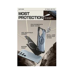 Cell Phone Cases<SUPCASE Unicorn Beetle MAG XT MagSafe Bumper Case for Samsung Galaxy S24 Ultra, Shock Absorbing, Metallic Blue (GXYS24U5GMXTTT)