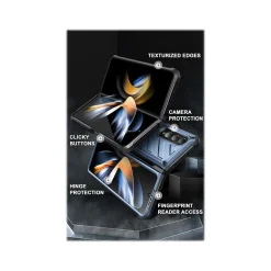 Cell Phone Cases<SUPCASE Unicorn Beetle Metallic Blue Kickstand Case for Samsung Galaxy Z Fold4 (SUP-Galaxy2022-ZFold4-5G-Unicorn-SP-Tilt)