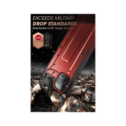 Cell Phone Cases<SUPCASE Unicorn Beetle Pro Metallic Red Rugged Case for iPhone 13 Pro (SUP-iPhone2021Pro-6.1-UBPro-SP-Ruddy)