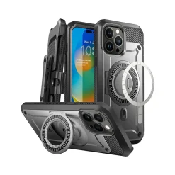 Cell Phone Cases<SUPCASE Unicorn Beetle PRO MAG Gunmetal Rugged Case for iPhone 14 Pro Max (SUP-iPhone2022Pro-6.7-MagPro-SP-Black)