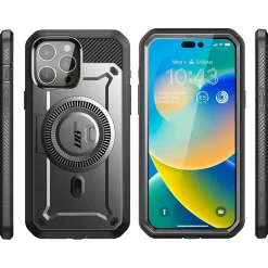 Cell Phone Cases<SUPCASE Unicorn Beetle PRO MAG Gunmetal Rugged Case for iPhone 14 Pro Max (SUP-iPhone2022Pro-6.7-MagPro-SP-Black)