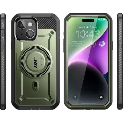 Cell Phone Cases<SUPCASE Unicorn Beetle PRO MAG Rugged Case for iPhone 15, Dark Green (SUP-iPhone2023-6.1-MagPro-SP-Guldan)