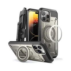 Cell Phone Cases<SUPCASE Unicorn Beetle PRO MAG Rugged Case for iPhone 15 Pro, Shock-Absorbing, Titan Gray
