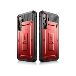 Cell Phone Cases<SUPCASE Unicorn Beetle Pro Rugged Case for Samsung Galaxy S24, Shock Absorbing, Metallic Red (GS24UBPR2SRD)