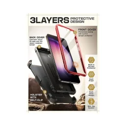 Cell Phone Cases<SUPCASE Unicorn Beetle Pro Rugged Case for Samsung Galaxy S24, Shock Absorbing, Metallic Red (GS24UBPR2SRD)