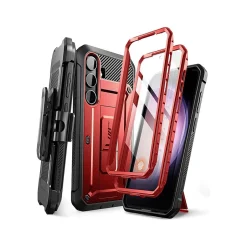 Cell Phone Cases<SUPCASE Unicorn Beetle Pro Rugged Case for Samsung Galaxy S24+, Shock Absorbing, Metallic Red (GS24PUBPRSP2SRD)