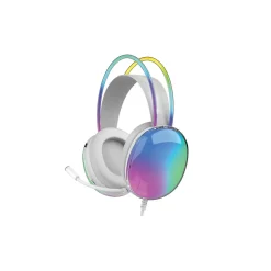 Supersonic IQ-490 Wired Active Noise Canceling On-Ear Headphones, White (IQ-490RGB)