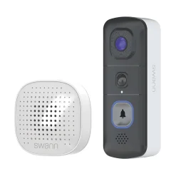 Security Cameras & Systems<Swann EVO Wireless Video Doorbell Security Camera, Black (SWIFI-SEVDBC-GL)