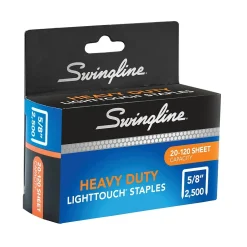 Swingline LightTouch Heavy Duty Staples, 0.63 Leg Length, 2500/Box (90009) Hot