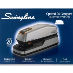 Swingline Optima 20 Compact Stapler, 20-Sheet Capacity, Staples Included, Gray/Silver (48207) Clearance