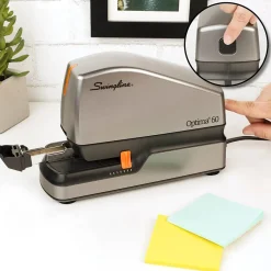 Swingline Optima 60 Electric Desktop Stapler, 60-Sheet Capacity, Staples Included, Gray/Silver (48210) Online