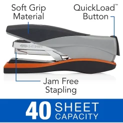Swingline Optima Desk Stapler, 40 Sheet Capacity, Silver/Black (87845) Sale