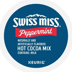 Keurig K-Cups<Swiss Miss Chocolate Peppermint Hot Cocoa Mix, Keurig K-Cup Pod, 22/Box (5000355689)