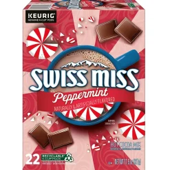 Keurig K-Cups<Swiss Miss Chocolate Peppermint Hot Cocoa Mix, Keurig K-Cup Pod, 22/Box (5000355689)