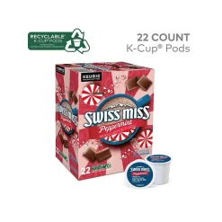 Keurig K-Cups<Swiss Miss Chocolate Peppermint Hot Cocoa Mix, Keurig K-Cup Pod, 22/Box (5000355689)