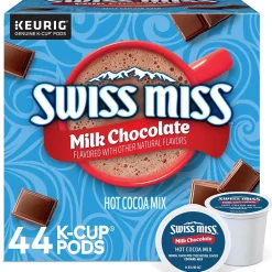 Keurig K-Cups<Swiss Miss Milk Chocolate Hot Cocoa, Keurig® K-Cup® Pods, 44/Box (351178)