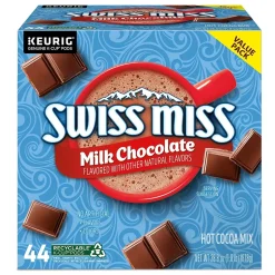 Keurig K-Cups<Swiss Miss Milk Chocolate Hot Cocoa, Keurig® K-Cup® Pods, 44/Box (351178)
